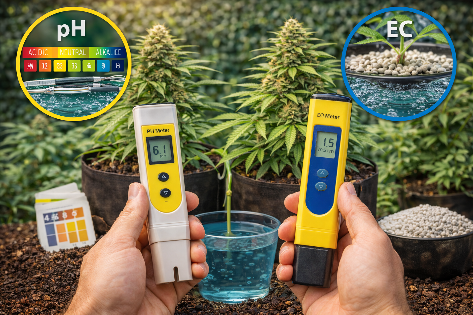 pH и EC воды